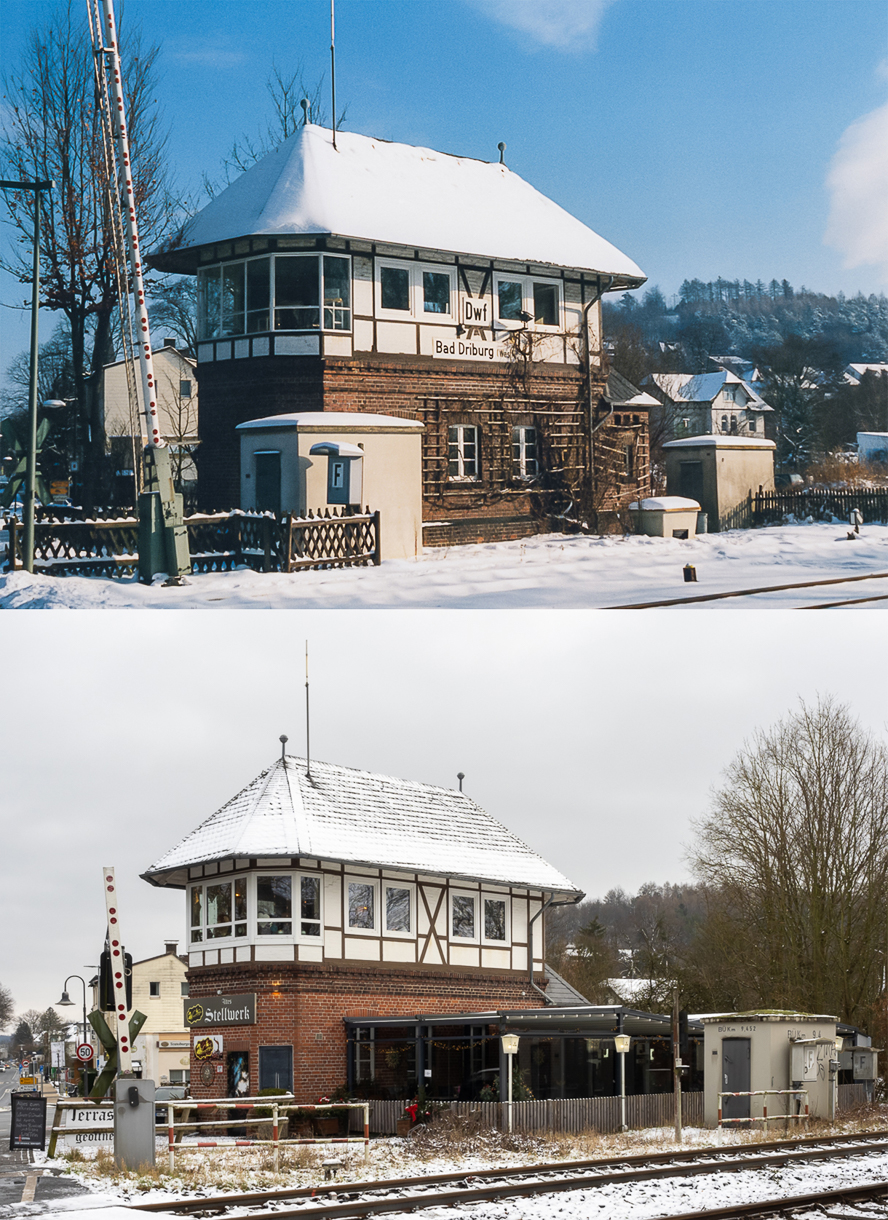Ehemaliges Stellwerk Bad Driburg (Westf) Dwf, heute Cafe Altes Stellwerk